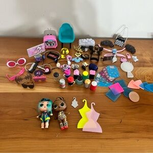 Lot Of 2 LOL Surprise Dolls And Multiple Mixed Accessories